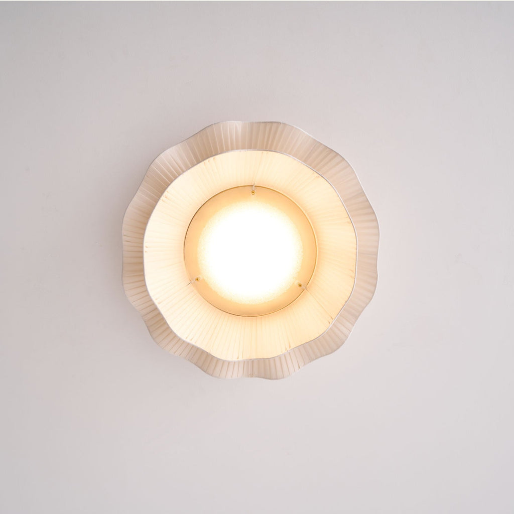Ritta  Fabric Wave Ceiling Light Brass - image 8