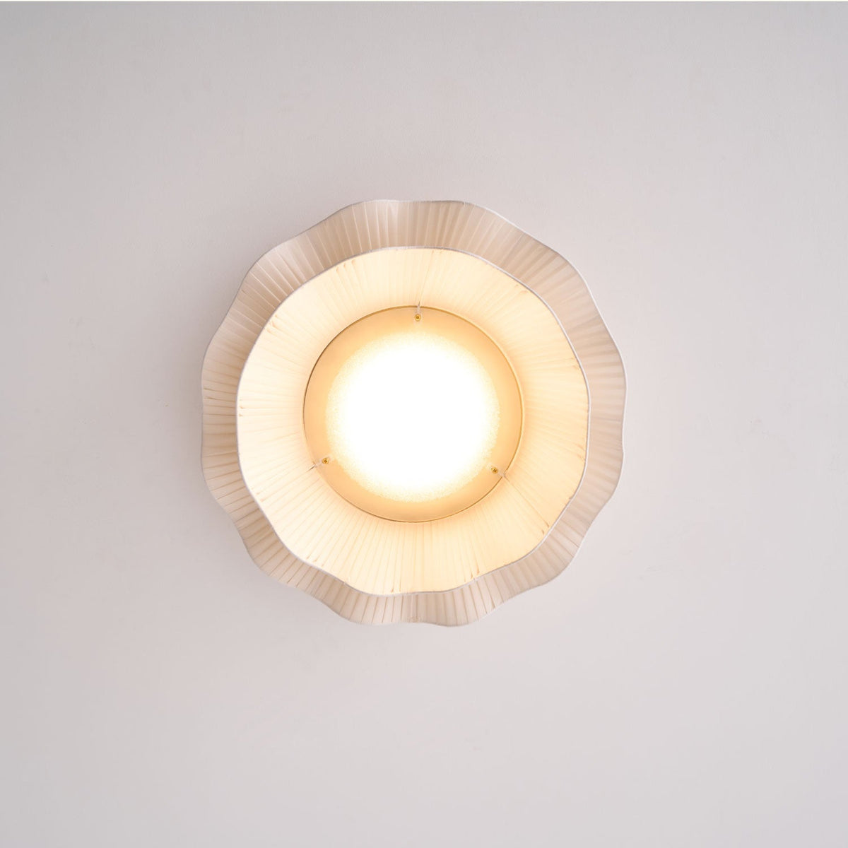Ritta  Fabric Wave Ceiling Light Brass - image 8