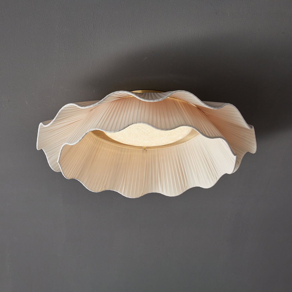 Ritta  Fabric Wave Ceiling Light Brass - image 11