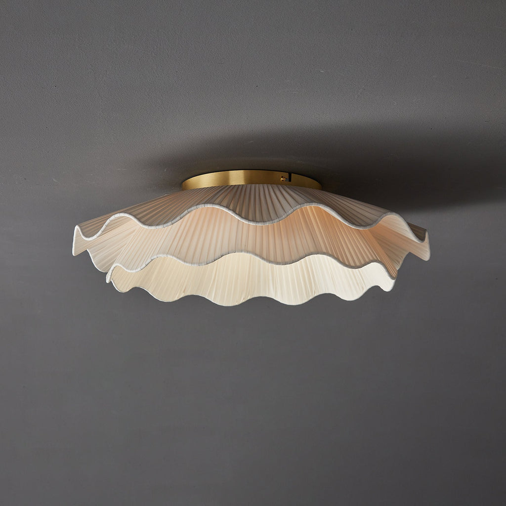 Ritta  Fabric Wave Ceiling Light Brass - image 15