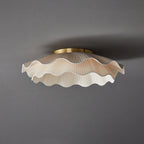 Ritta  Fabric Wave Ceiling Light Brass - image 16