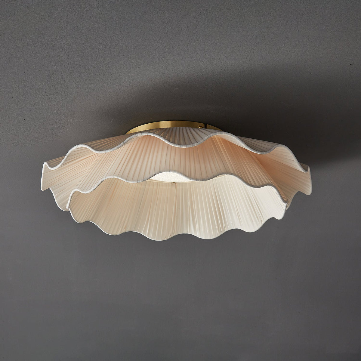 Ritta  Fabric Wave Ceiling Light Brass - image 18