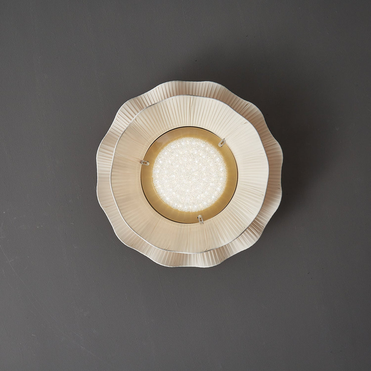 Ritta  Fabric Wave Ceiling Light Brass - image 19