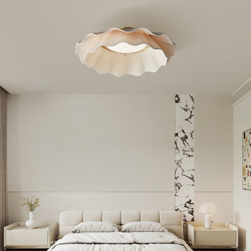 Ritta  Fabric Wave Ceiling Light Brass - image 3