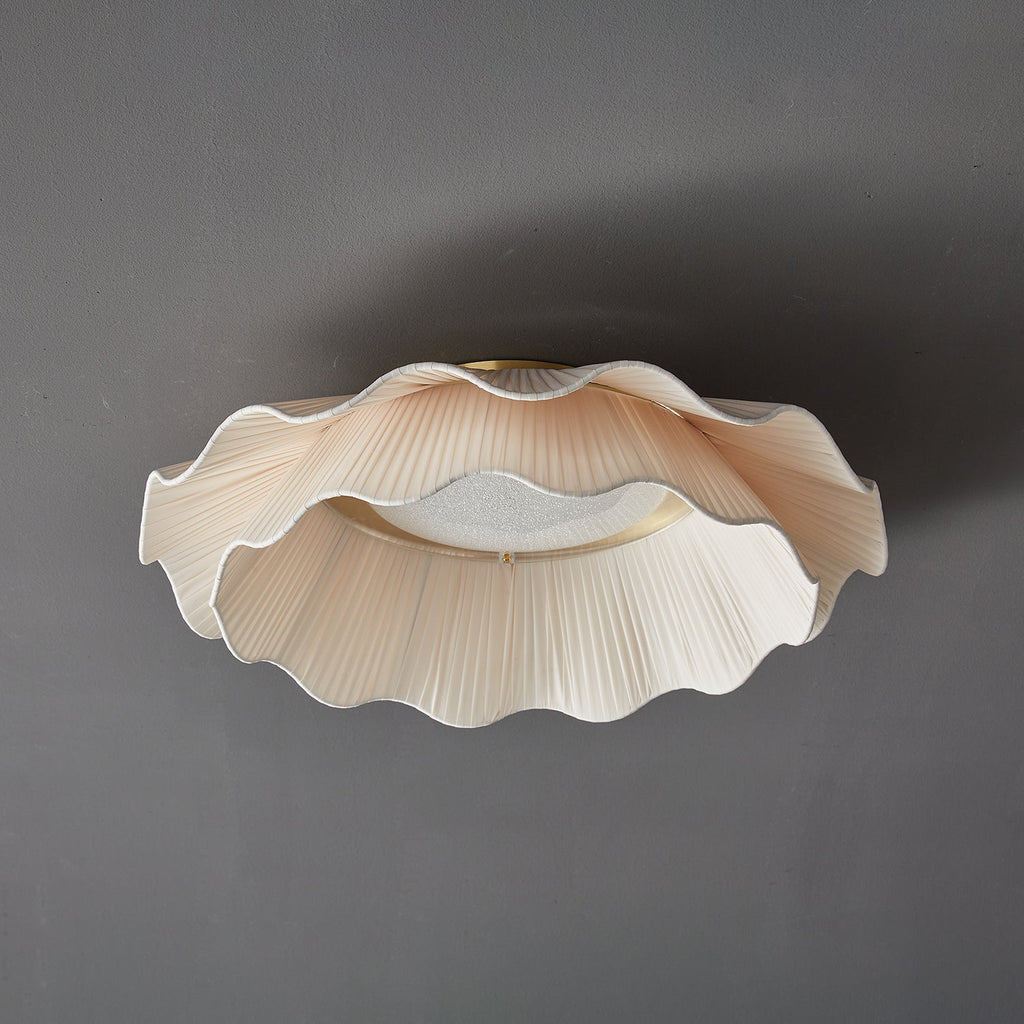 Ritta  Fabric Wave Ceiling Light Brass - image 9