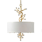 Drum  Golden Branches Crystal Decoration Pendant Light