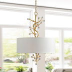 Drum  Golden Branches Crystal Decoration Pendant Light