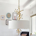 Drum  Golden Branches Crystal Decoration Pendant Light