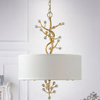 Drum  Golden Branches Crystal Decoration Pendant Light