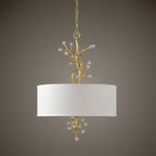Drum  Golden Branches Crystal Decoration Pendant Light