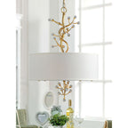Drum  Golden Branches Crystal Decoration Pendant Light