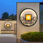 Alzoror Nordic Art Round Outdoor Wall Light