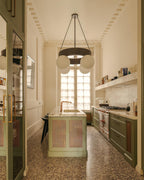 Asterios Chandelier Black Ring Spherical Shades