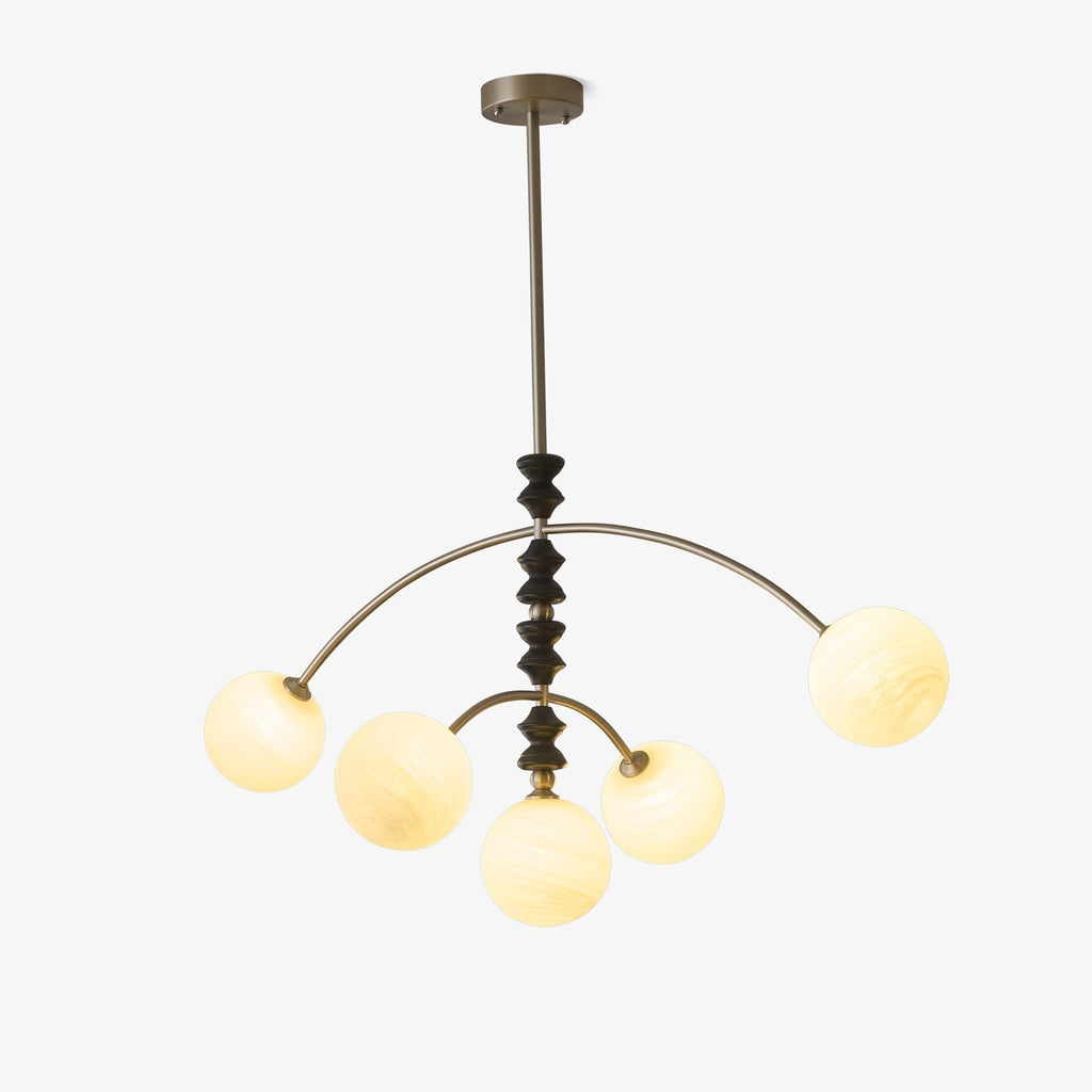 Cucarara Traditional Nordic Art Arc Wood Chandelier