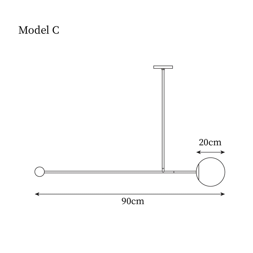 Orbital Balance Modern Linear Pendant Light