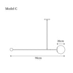Orbital Balance Modern Linear Pendant Light