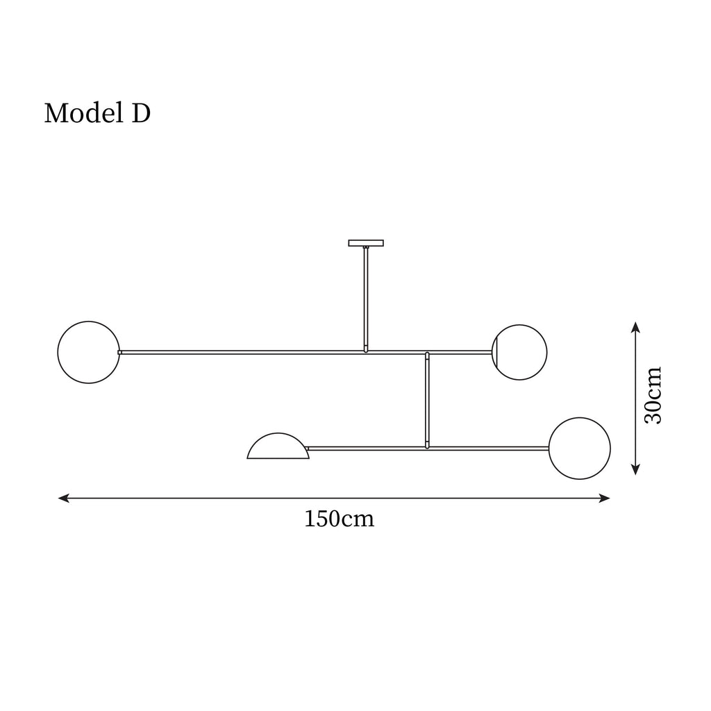Orbital Balance Modern Linear Pendant Light