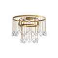 Fljotuvyo Postmodern Luxury Brass Crystal Flush Mount Ceiling Lamp