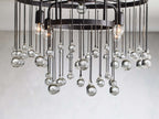 Fljotuvyo Postmodern Luxury Brass Crystal Flush Mount Ceiling Lamp