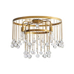 Fljotuvyo Postmodern Luxury Brass Crystal Flush Mount Ceiling Lamp