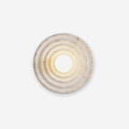 Wall Lamp Rippled Resin Round Shade Gentle Glow for Modern Spaces