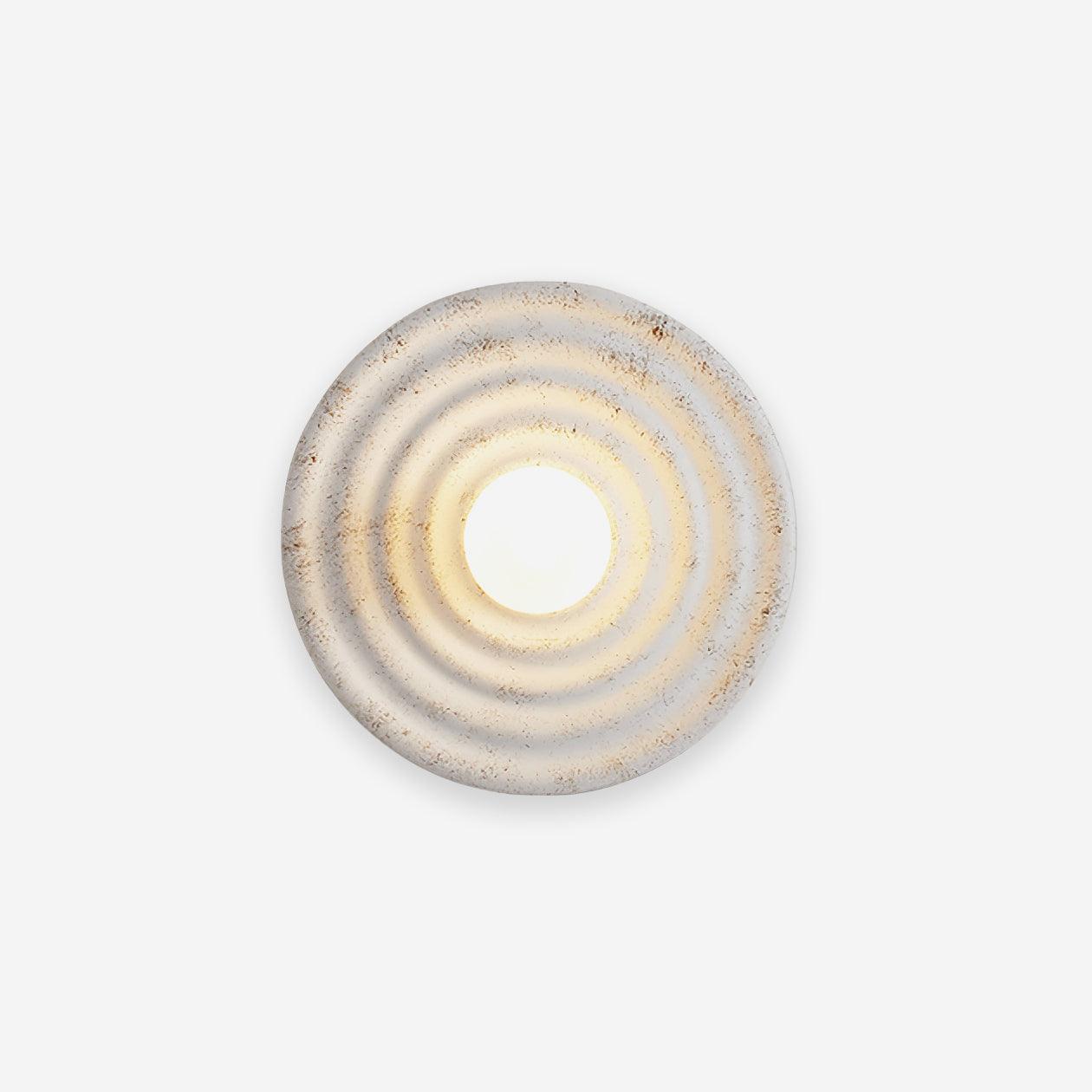 Wall Lamp Rippled Resin Round Shade Gentle Glow for Modern Spaces