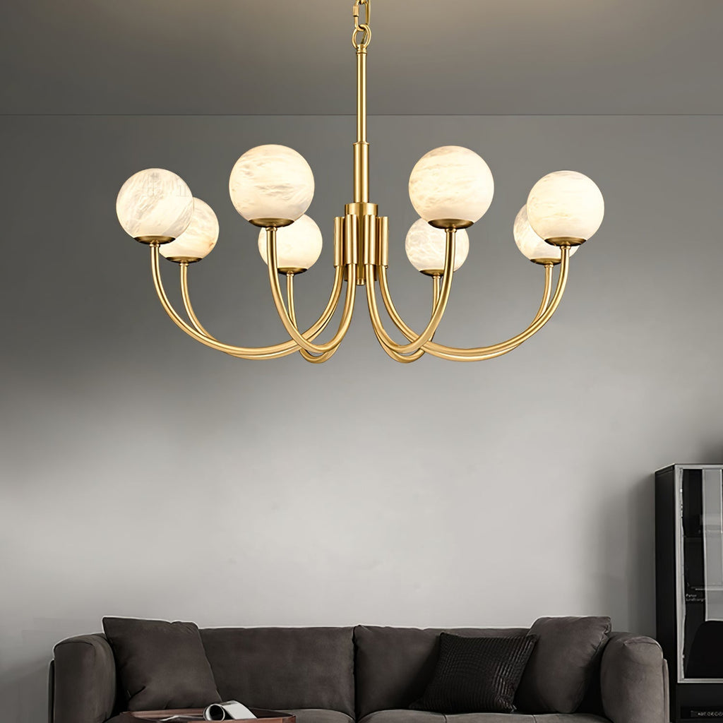 Alira Vintage Alabaster Chandelier Light