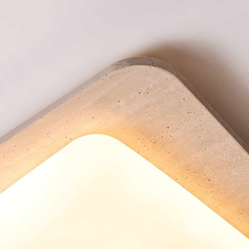 Aurilith Modern Minimalist Travertine Ceiling Light