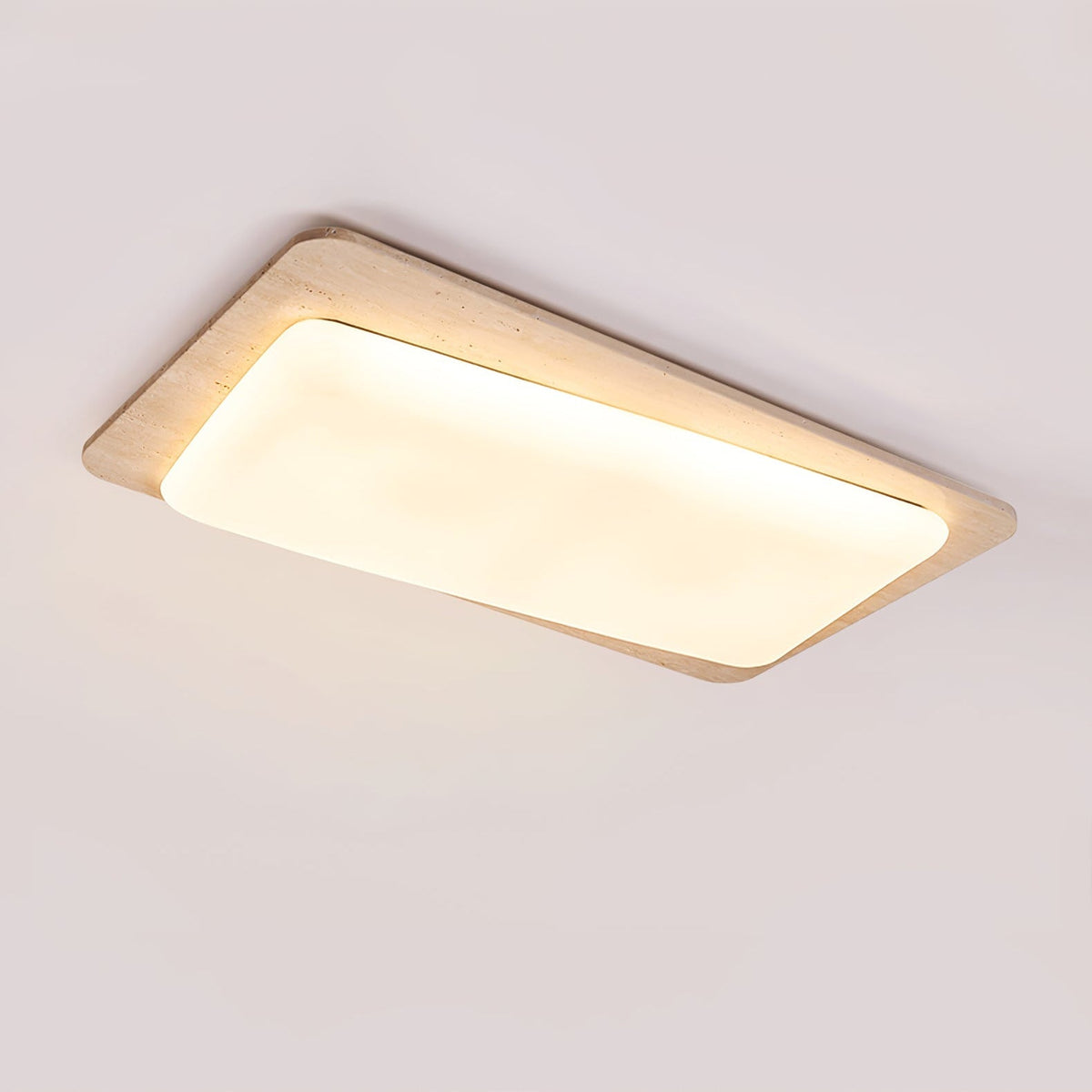 Aurilith Modern Minimalist Travertine Ceiling Light