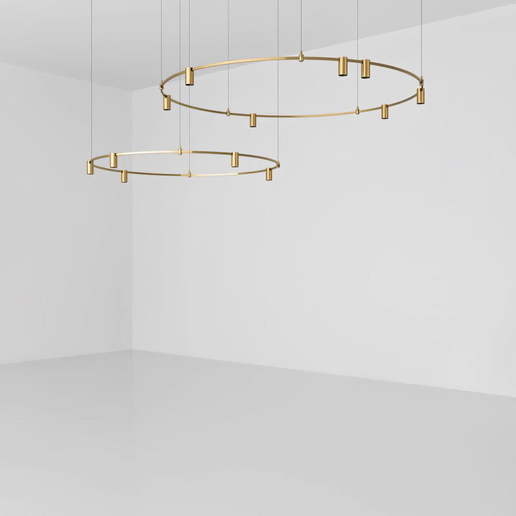 Ivrinir Ringed Brass Pendant Lamp