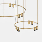 Ivrinir Ringed Brass Pendant Lamp