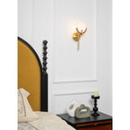 Ljomuvyo Modern Minimalist Brass Alabaster Sconce Wall Lamp
