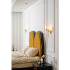 Ljomuvyo Modern Minimalist Brass Alabaster Sconce Wall Lamp
