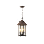Tinduvyh Vintage Industrial Glass Lantern Pendant Lamp