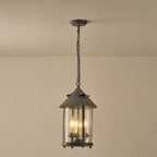 Tinduvyh Vintage Industrial Glass Lantern Pendant Lamp