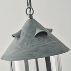 Tinduvyh Vintage Industrial Glass Lantern Pendant Lamp