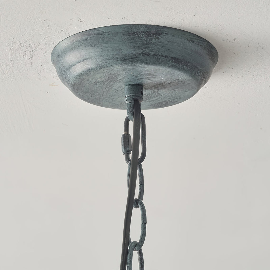 Tinduvyh Vintage Industrial Glass Lantern Pendant Lamp