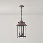 Tinduvyh Vintage Industrial Glass Lantern Pendant Lamp