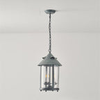 Tinduvyh Vintage Industrial Glass Lantern Pendant Lamp