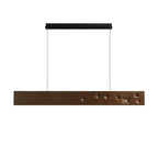Lustra Pendant Light Wood Gemstone Linear LED