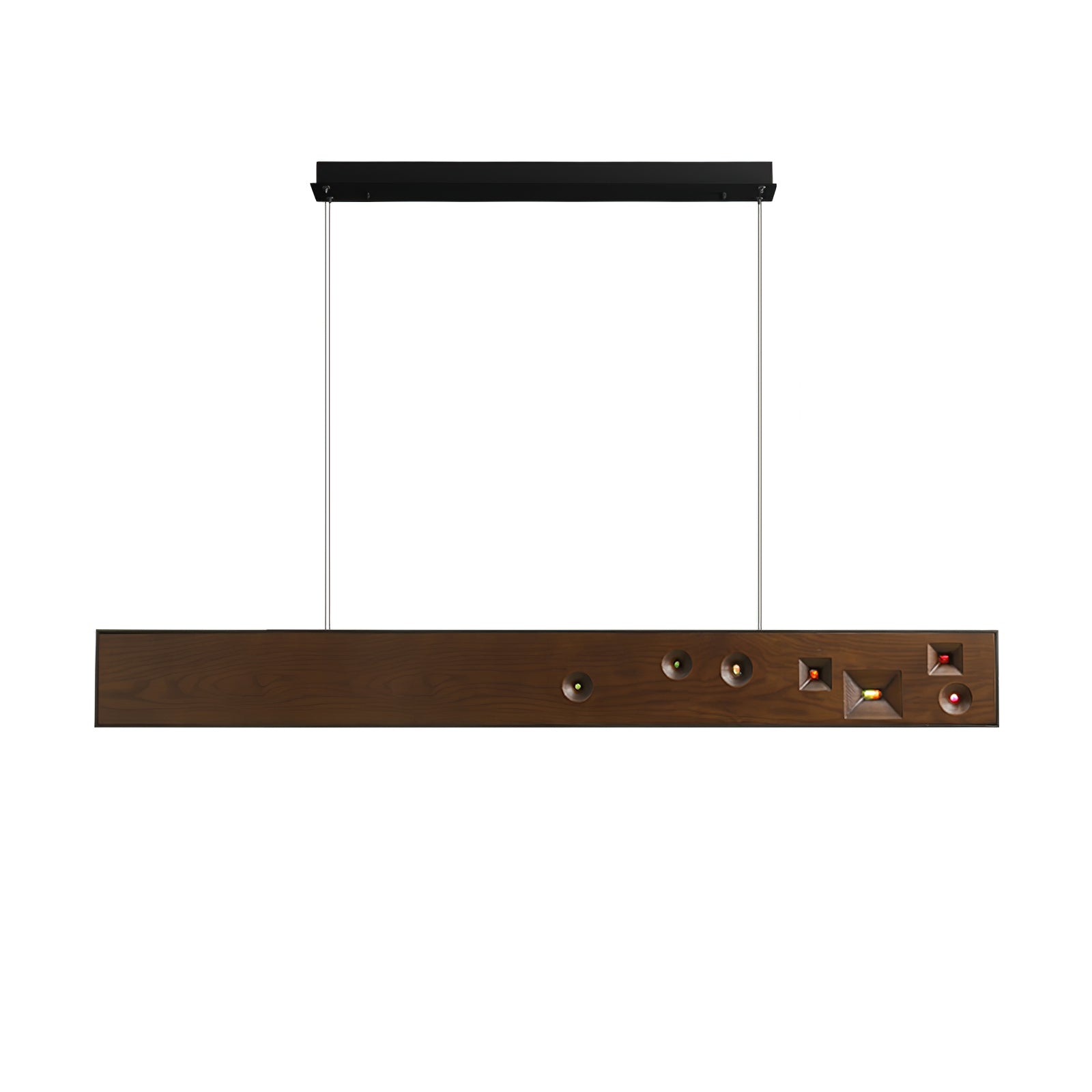 Lustra Pendant Light Wood Gemstone Linear LED