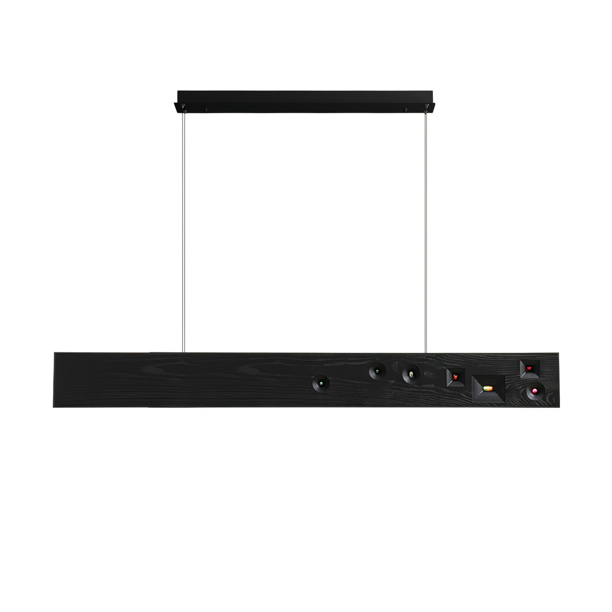 Lustra Pendant Light Wood Gemstone Linear LED