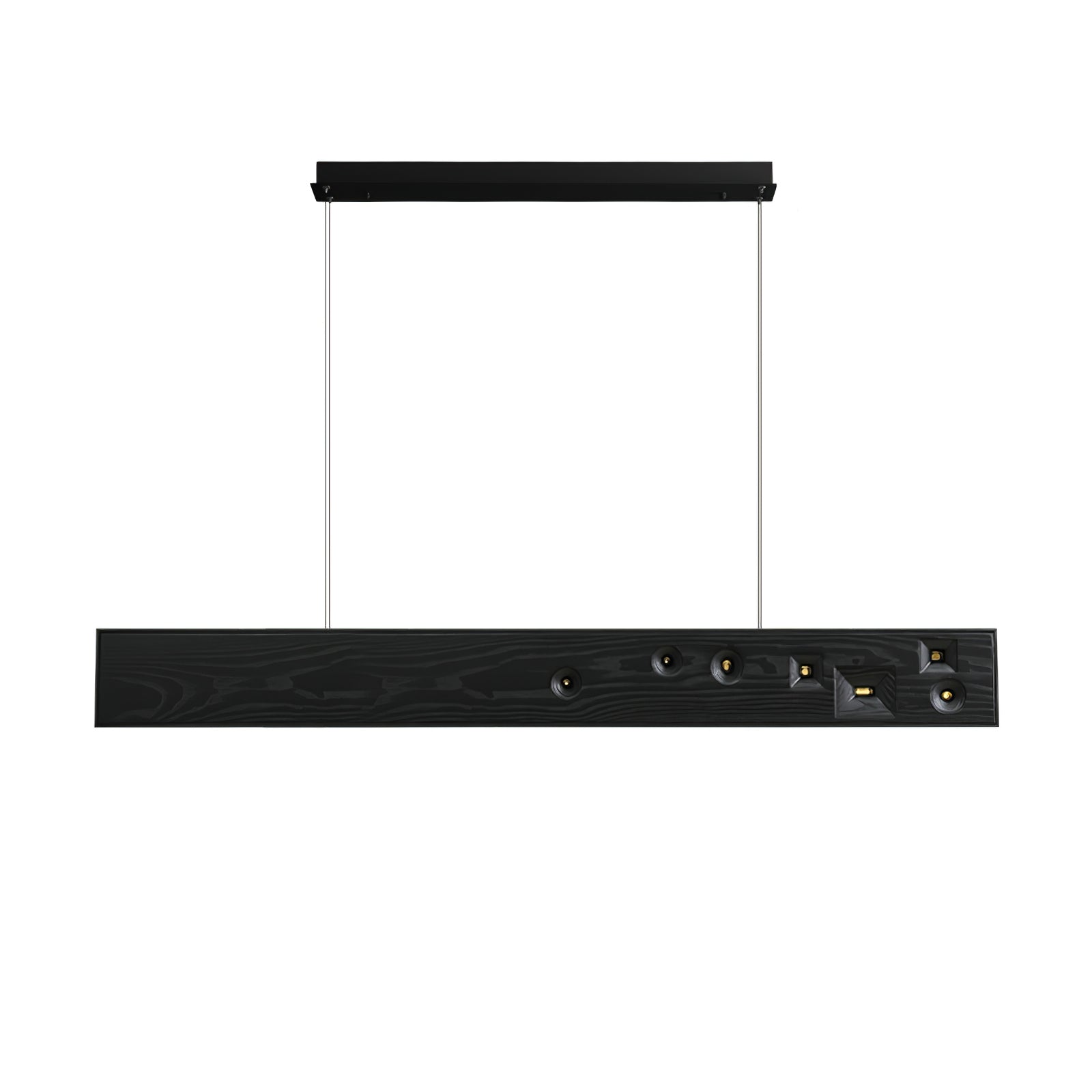 Lustra Pendant Light Wood Gemstone Linear LED