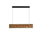 Lustra Pendant Light Wood Gemstone Linear LED