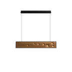 Lustra Pendant Light Wood Gemstone Linear LED