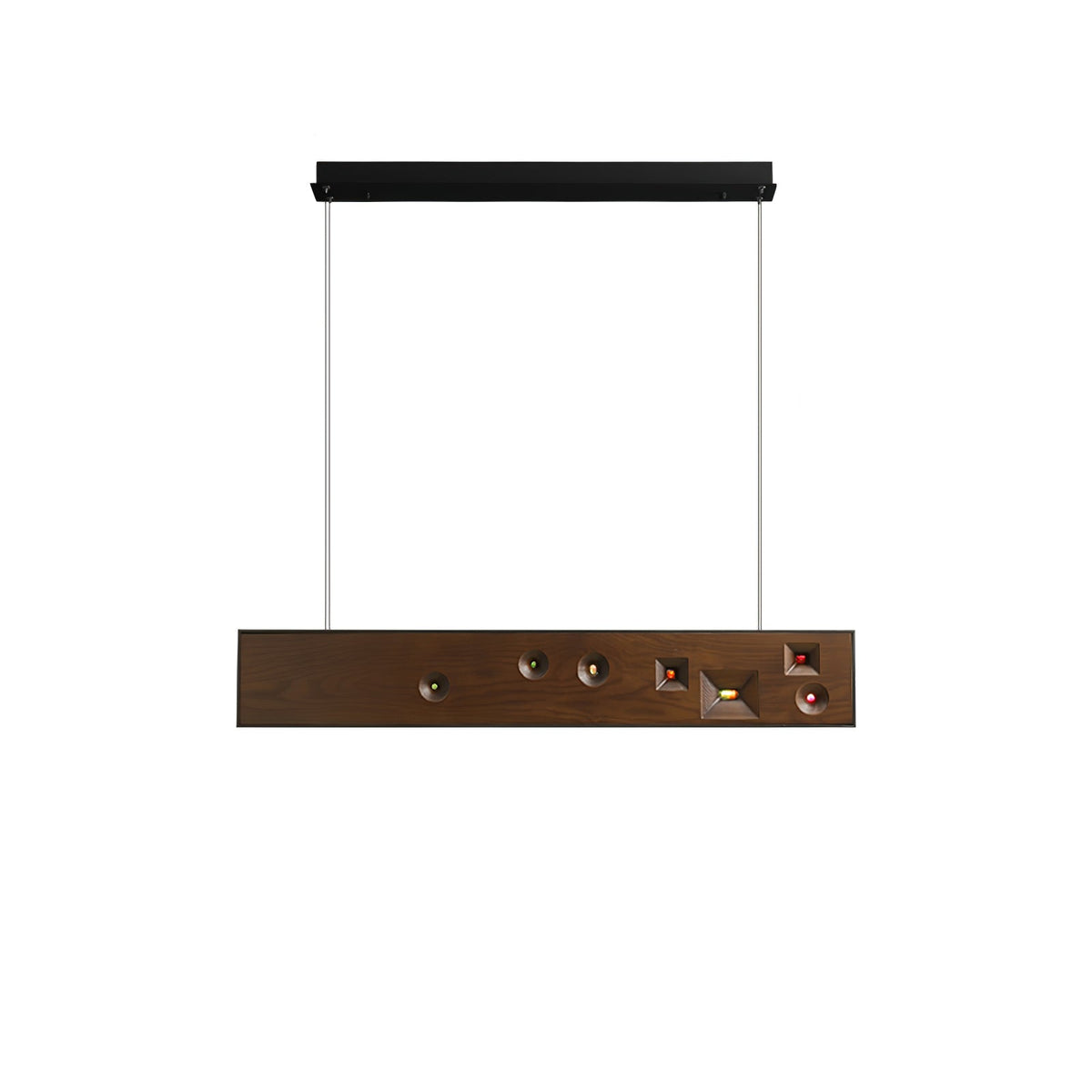 Lustra Pendant Light Wood Gemstone Linear LED