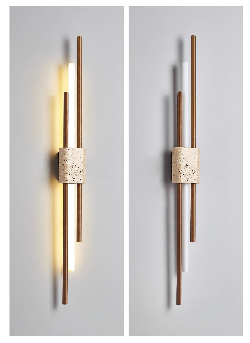 Axis Minimalist Travertine Wall Light