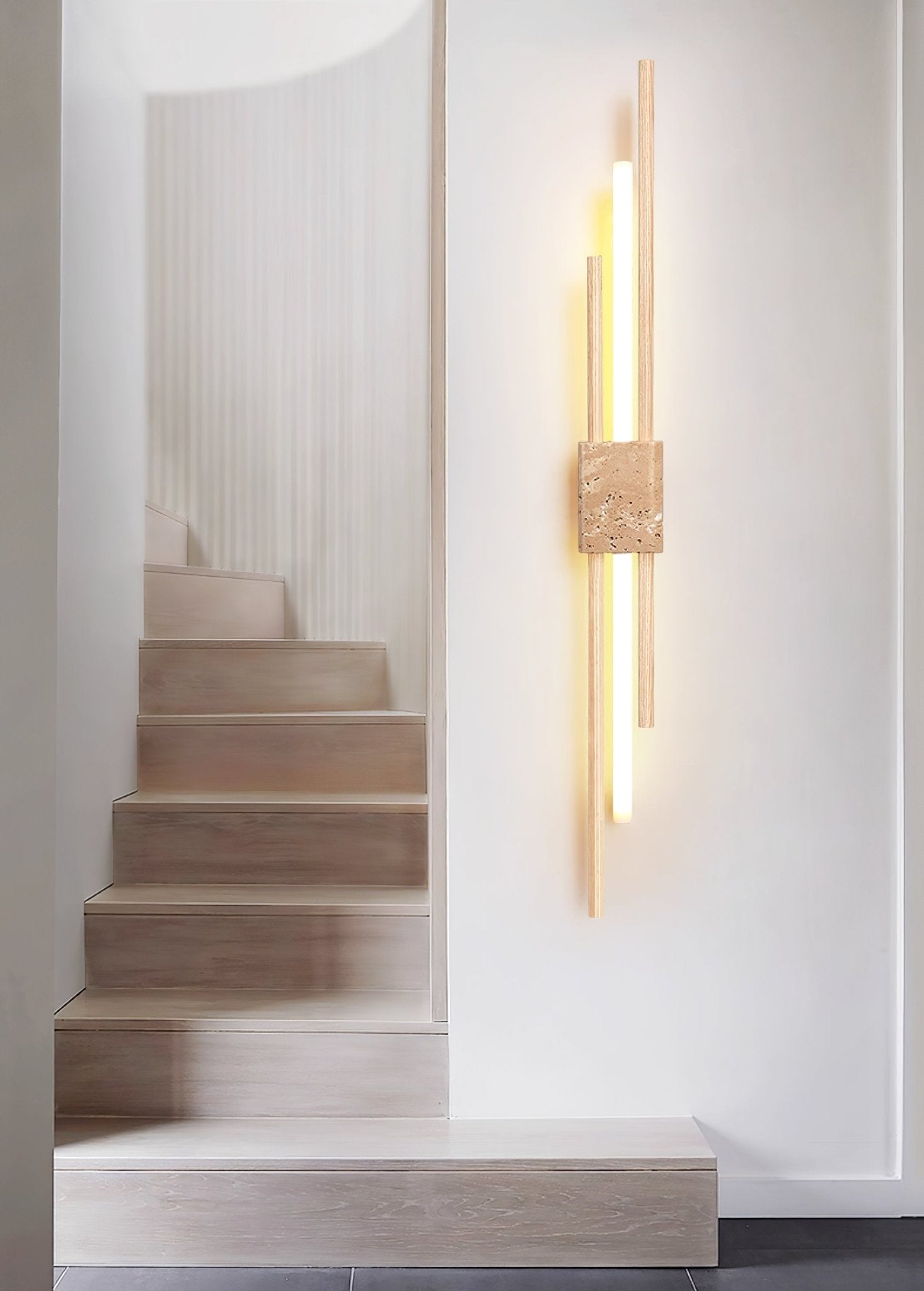 Axis Minimalist Travertine Wall Light
