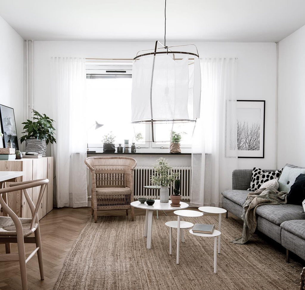 Lustra Pendant Lamp Bamboo Shade for Living Room