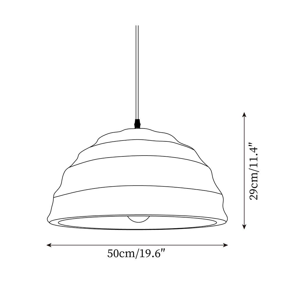 Pendant Lamp Polystyrene Dome Shade Blue Urban Industrial